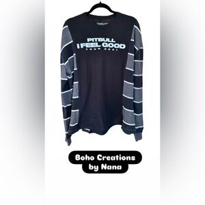 Pitbull I Feel Good Tour 2021 Long Sleeve Rock Top